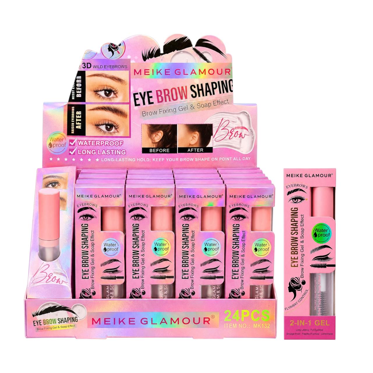 GEL PARA CEJAS 2EN1 MEIKE GLAMOUR · Única